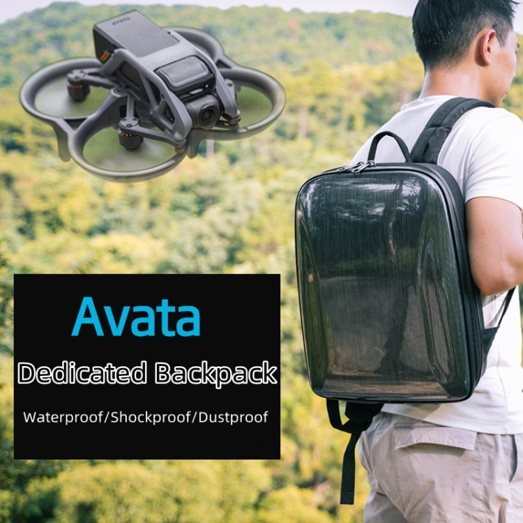 For DJI AVATA Storage Bag Hard Shell Waterproof Shoulder Bag Backpack(Yellow EVA Lining) - Case & Bags by PMC TechLife | Online Shopping South Africa | PMC TechLife
