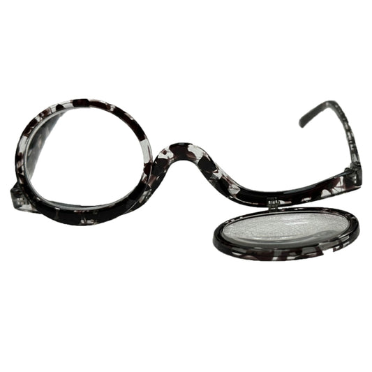 Makeup Magnifying Glass Presbyopic Glasses Flip Swivel Reading Glasses, Degree: +150(Black) - Presbyopic Glasses by PMC Jewellery | Online Shopping South Africa | PMC Jewellery