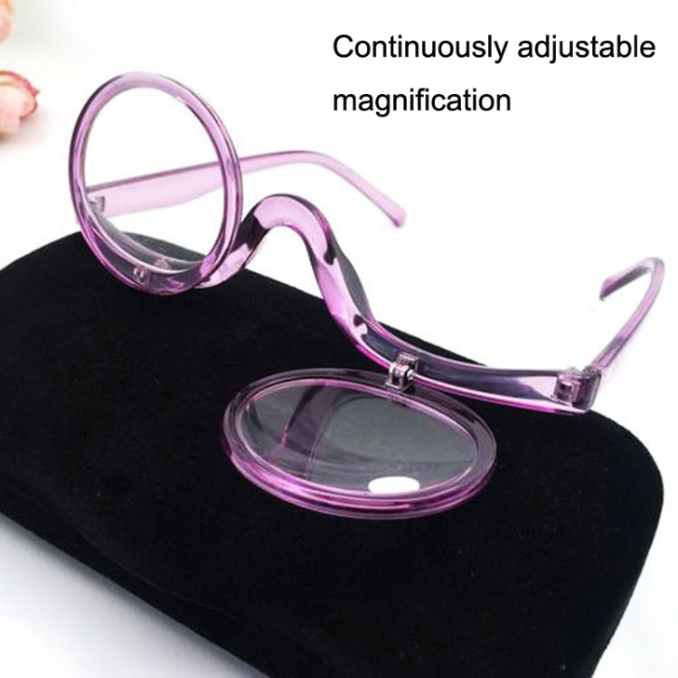 Makeup Magnifying Glass Presbyopic Glasses Flip Swivel Reading Glasses, Degree: +150(Wine Red) - Presbyopic Glasses by PMC Jewellery | Online Shopping South Africa | PMC Jewellery