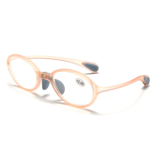 Portable Magnifying Glass Presbyopic Glasses Silicone Anti-Blue Light Reading Glasses, Degree: +350(Light Orange) - Presbyopic Glasses by PMC Jewellery | Online Shopping South Africa | PMC Jewellery