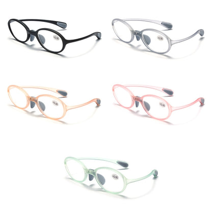 Portable Magnifying Glass Presbyopic Glasses Silicone Anti-Blue Light Reading Glasses, Degree: +200(Pink) - Presbyopic Glasses by PMC Jewellery | Online Shopping South Africa | PMC Jewellery