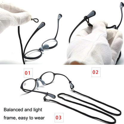 Portable Magnifying Glass Presbyopic Glasses Silicone Anti-Blue Light Reading Glasses, Degree: +100(Black) - Presbyopic Glasses by PMC Jewellery | Online Shopping South Africa | PMC Jewellery