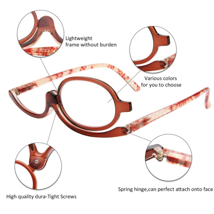 Makeup Presbyopic Glasses Monolithic Reading Glass Magnifying Glass, Degree: +400(Red) - Presbyopic Glasses by PMC Jewellery | Online Shopping South Africa | PMC Jewellery