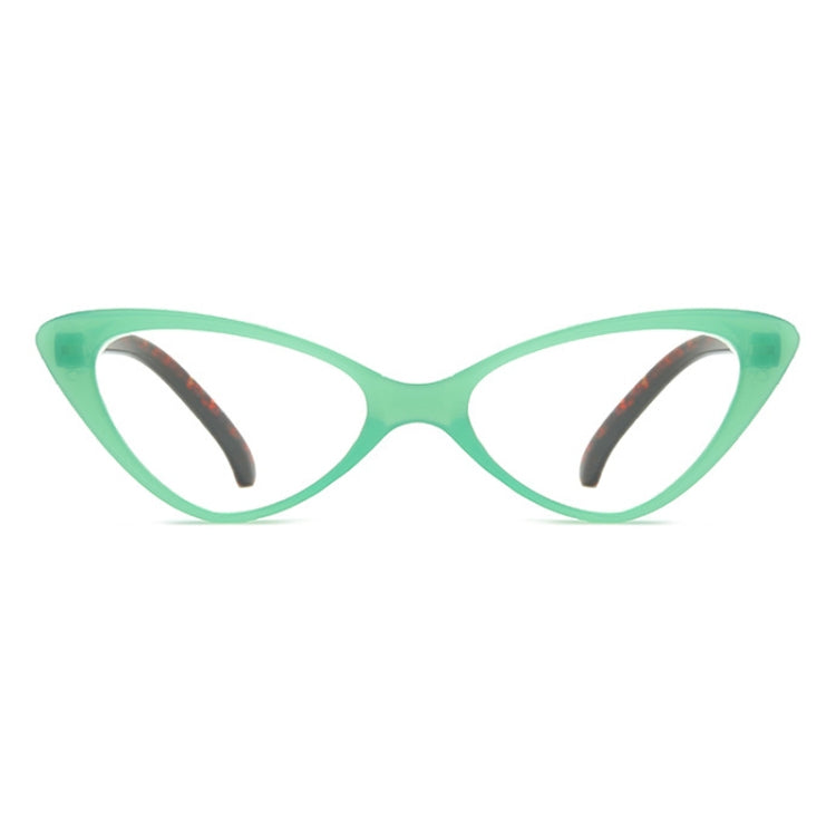 Street Stall Triangular Cat Eye Presbyopic Glasses, Degree: +100(Light Green) - Presbyopic Glasses by PMC Jewellery | Online Shopping South Africa | PMC Jewellery