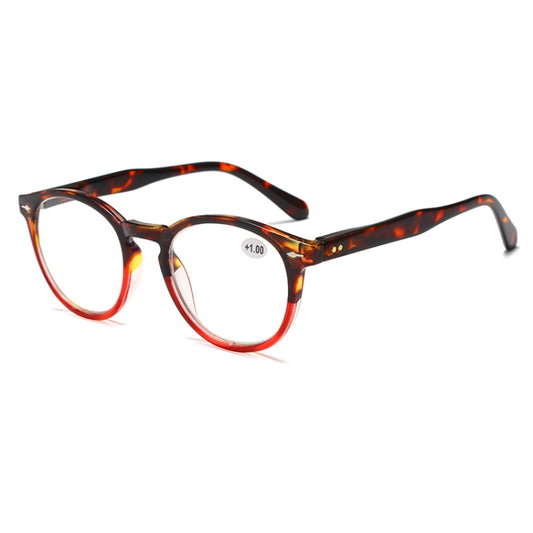 Retro Flexible Durable Portability HD Presbyopic Glasses +300(Red) - Presbyopic Glasses by PMC Jewellery | Online Shopping South Africa | PMC Jewellery