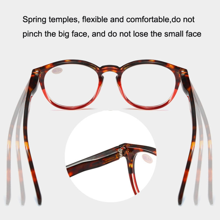 Retro Flexible Durable Portability HD Presbyopic Glasses +350(Beanflower) - Presbyopic Glasses by PMC Jewellery | Online Shopping South Africa | PMC Jewellery