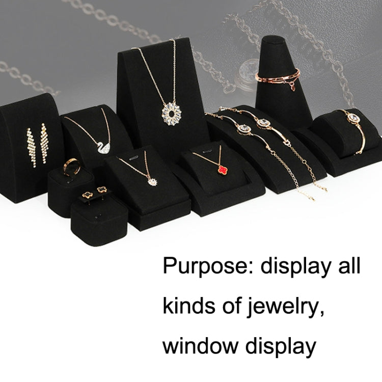 Black Microfiber Necklace Ring Jewelry Display Live Jewelry Prop Rack Set 2 - Jewelry Storages by PMC Jewellery | Online Shopping South Africa | PMC Jewellery