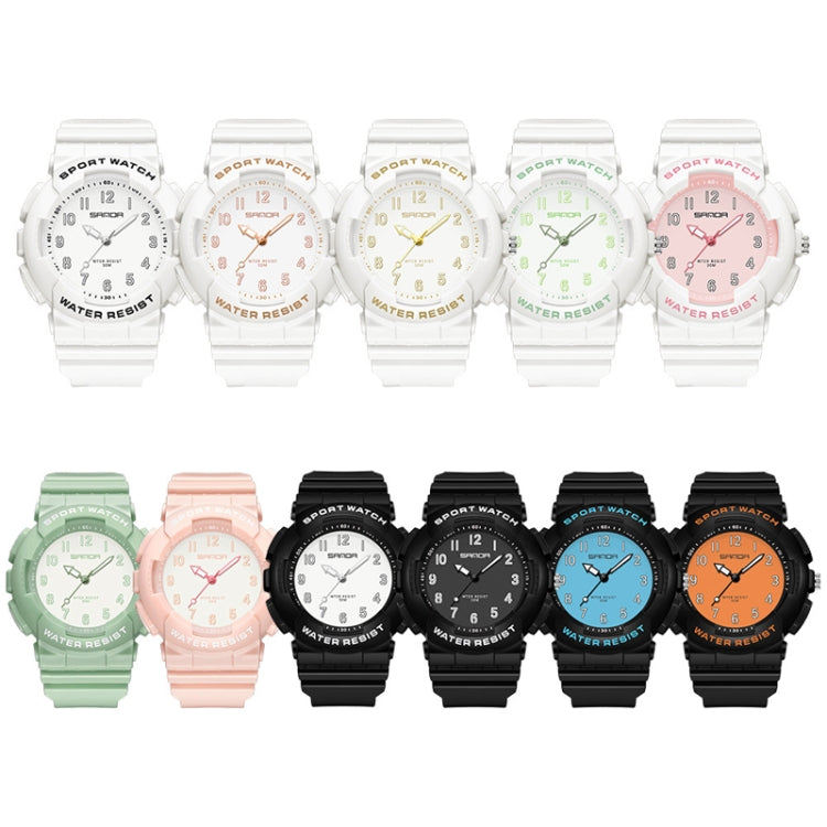 SANDA Small Fresh Digital All-match Waterproof Luminous Student Watch(White Gold) - LED Digital Watches by SANDA | Online Shopping South Africa | PMC Jewellery