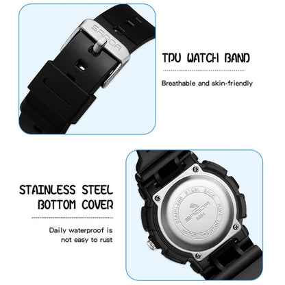 SANDA Small Fresh Digital All-match Waterproof Luminous Student Watch(White Gold) - LED Digital Watches by SANDA | Online Shopping South Africa | PMC Jewellery