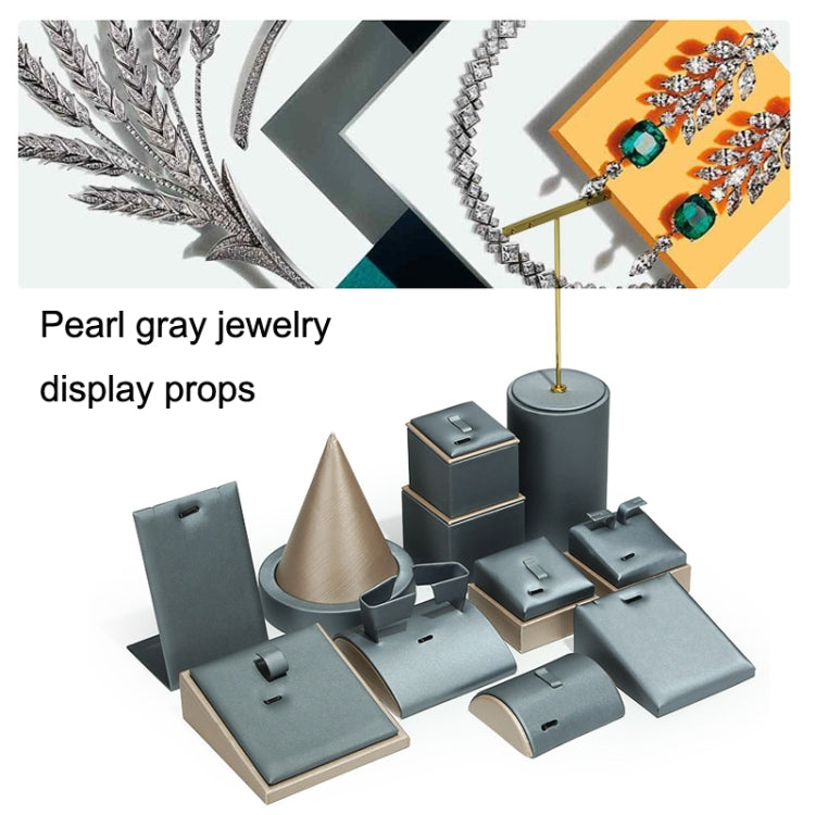 5.5x5.5x3.5cm Ring Holder Pearl Gray Jewelry Bracelet Earrings Display Stand - Jewelry Storages by PMC Jewellery | Online Shopping South Africa | PMC Jewellery