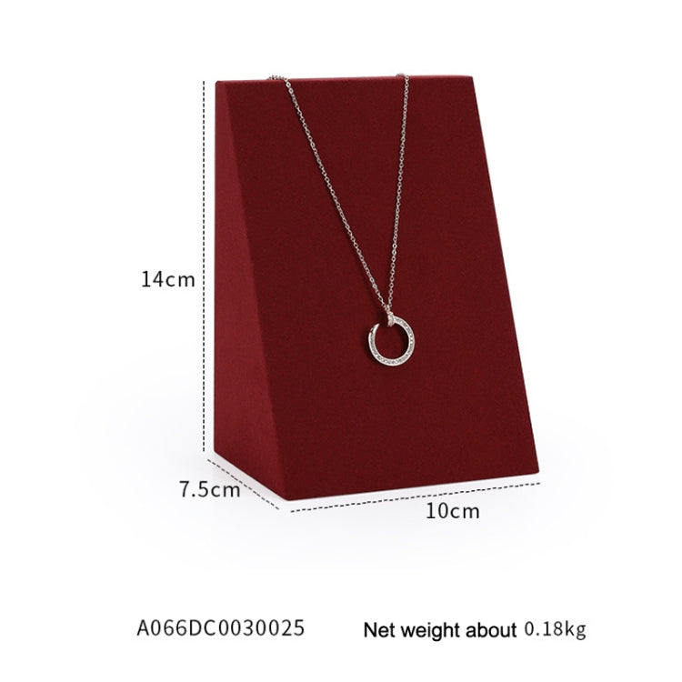 10x7.5x14cm Vertical Necklace Seat Jewelry Display Rack Microfiber Jewelry Counter Display Props - Jewelry Storages by PMC Jewellery | Online Shopping South Africa | PMC Jewellery