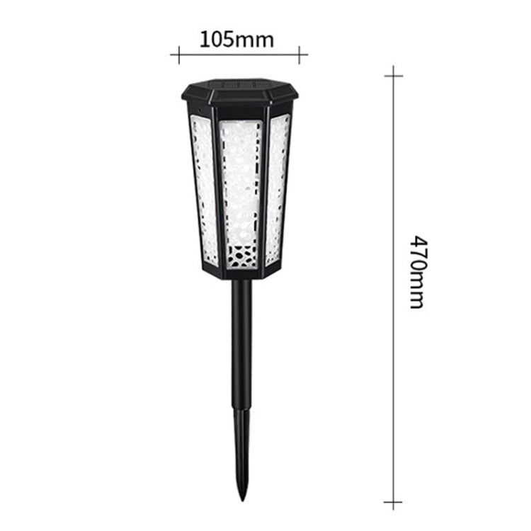 Hexagonal Hollow Solar Ground Lawn Lamp LED Outdoor Waterproof Decorative Garden Light(Warm Light + RGB) - Solar Lights by PMC Jewellery | Online Shopping South Africa | PMC Jewellery | Buy Now Pay Later Mobicred