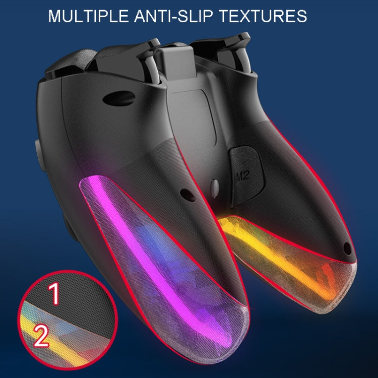 For PS4 Dazzle Color Light Wireless Bluetooth Grip(Black) - Gamepads by PMC Jewellery | Online Shopping South Africa | PMC Jewellery