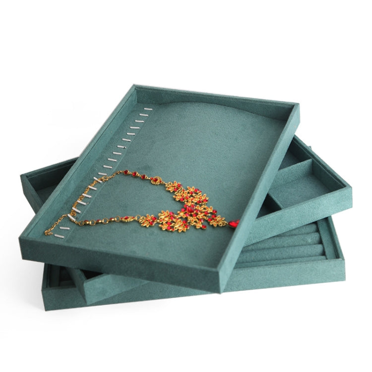 Suede Multifunctional Jewelry Display Tray Necklace Bracelet Bangle Display Case, Style: Ring Tray - Jewelry Storages by PMC Jewellery | Online Shopping South Africa | PMC Jewellery