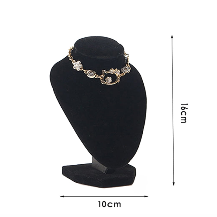 16 x 10cm Suede Portrait Neck Model Stand Necklace Jewelry Display Rack Jewelry Holder - Jewelry Storages by PMC Jewellery | Online Shopping South Africa | PMC Jewellery