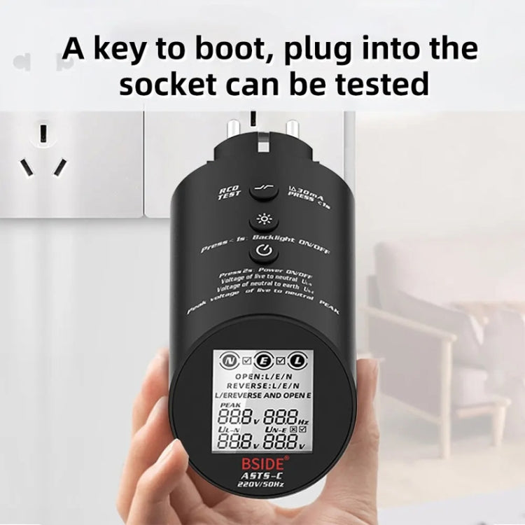 BSIDE ASTS Circuit Analyzer Plug Power Tester UK Plug - Current & Voltage Tester by BSIDE | Online Shopping South Africa | PMC Jewellery | Buy Now Pay Later Mobicred