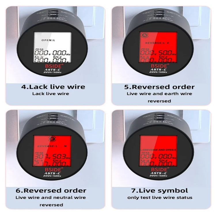 BSIDE ASTS Circuit Analyzer Plug Power Tester UK Plug - Current & Voltage Tester by BSIDE | Online Shopping South Africa | PMC Jewellery | Buy Now Pay Later Mobicred