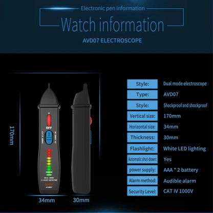 BSIDE AVD07 Smart Dual Mode Electric Pen Non-Contact Break-Point Sensing AC Voltage Tester - Current & Voltage Tester by BSIDE | Online Shopping South Africa | PMC Jewellery | Buy Now Pay Later Mobicred