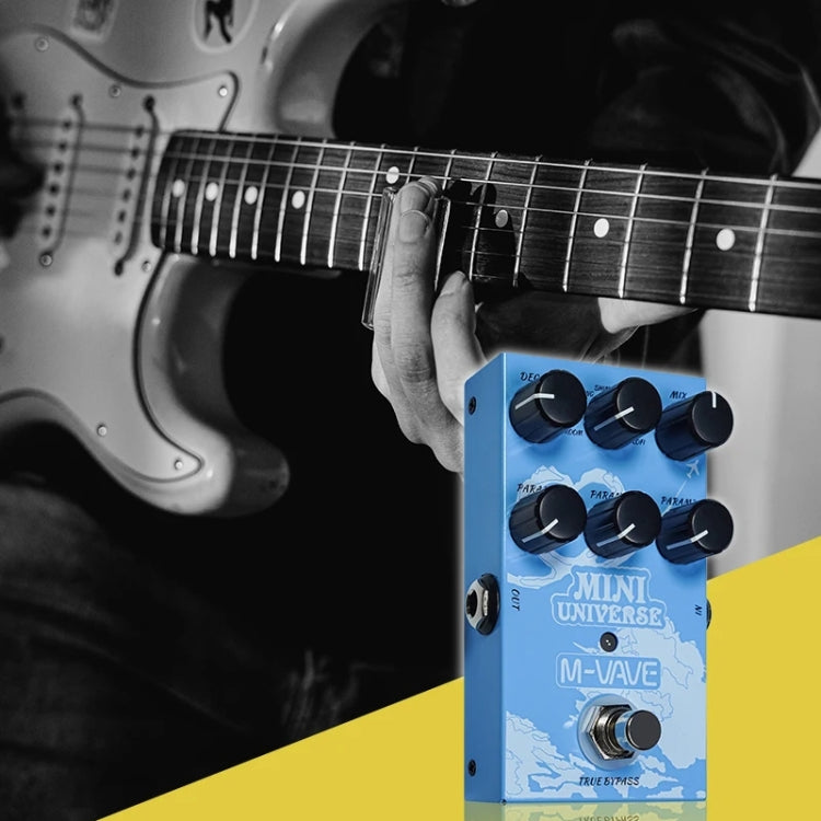 M-VAVE Guitar Monoblock Effects Digital Modeling Reverb Effects(Sky Blue) - free shipping - PMC TechLife - Order now!