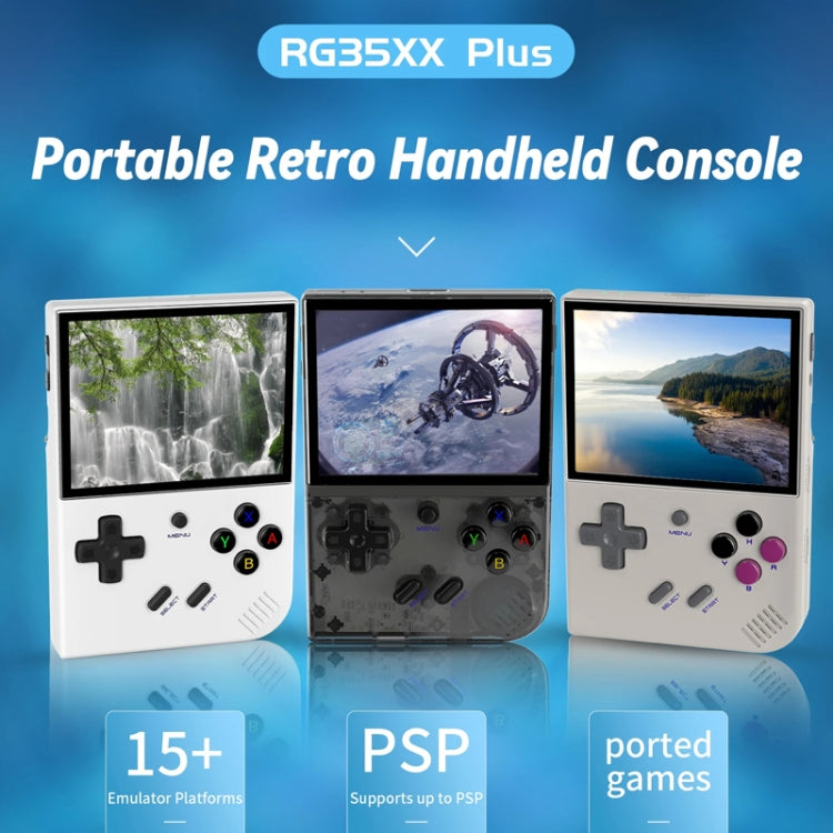 ANBERNIC RG35XX PLUS  Handheld Game Console 3.5-Inch IPS Screen Support HDMI TV 64GB(Transparent Black) - free shipping - PMC TechLife - Order now!