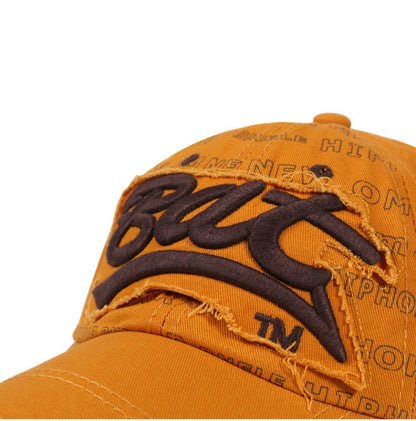 Embroidery Letter Pattern Adjustable Curved Eaves Baseball Cap, Head Circumference: 54-62cm(blue yellow) - Peaked Cap by PMC Jewellery | Online Shopping South Africa | PMC Jewellery