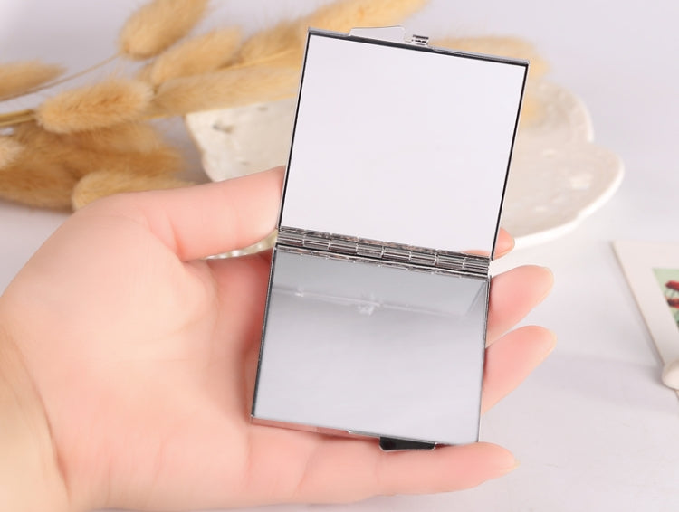 Hand-made Diamond Mini Folding Cosmetic Mirror Portable Mirror Double-side Gem Bow(Clear Crystal) - Mirror by PMC Jewellery | Online Shopping South Africa | PMC Jewellery