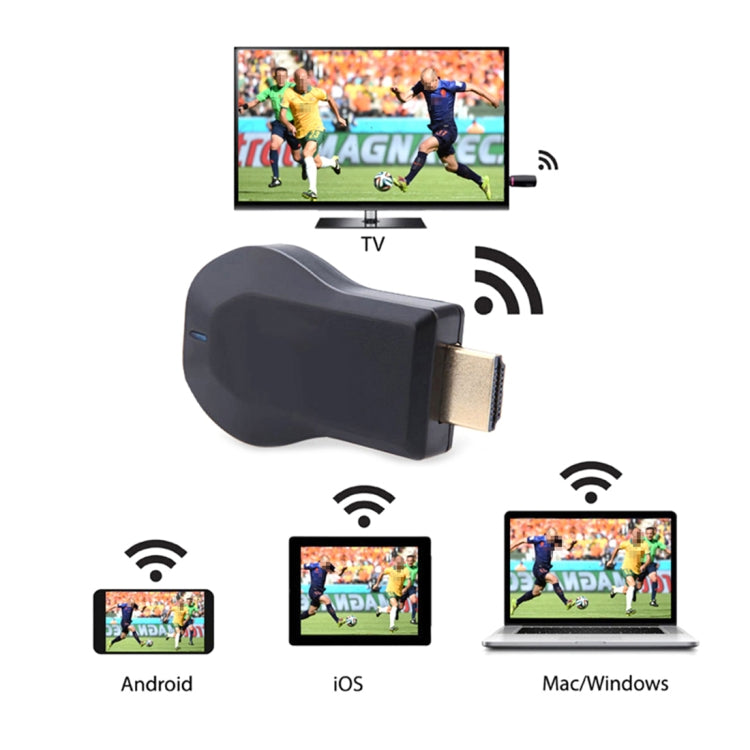 AnyCast M9 Plus Wireless WiFi Display Dongle Receiver Airplay Miracast DLNA 1080P HDMI TV Stick for iPhone, Samsung, and other Android Smartphones - Wireless Display Dongle by PMC Jewellery | Online Shopping South Africa | PMC Jewellery