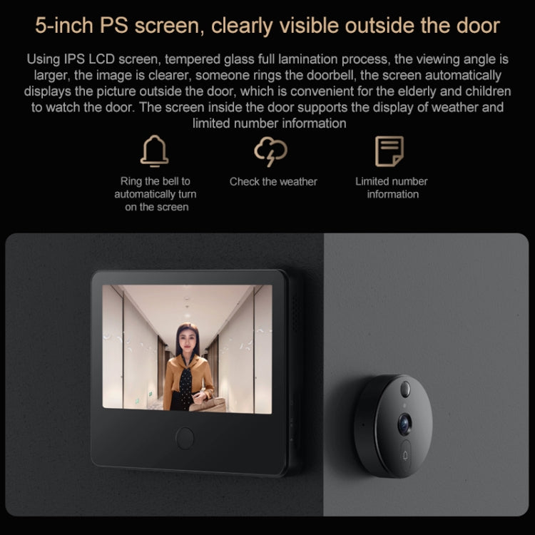 Original Xiaomi Smart Cat Eye 1S - Video DoorBell by Xiaomi | Online Shopping South Africa | PMC Jewellery | Buy Now Pay Later Mobicred