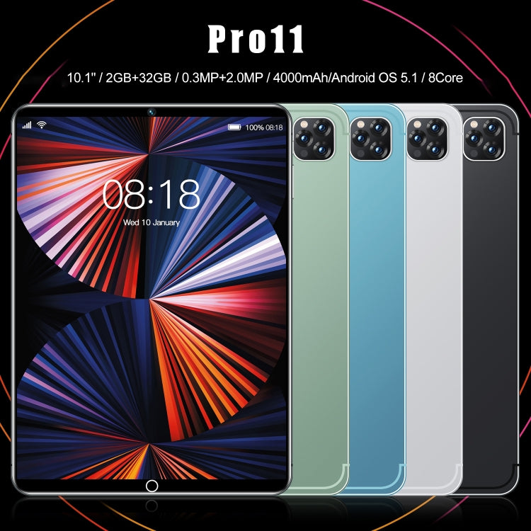 Pro 11 3G Phone Call Tablet PC, 10.1 inch, 2GB+32GB, Android 5.1 MT6592 Octa Core, Support Dual SIM, WiFi, BT, GPS, AU Plug (Blue) - 10.1 inch by PMC Jewellery | Online Shopping South Africa | PMC Jewellery