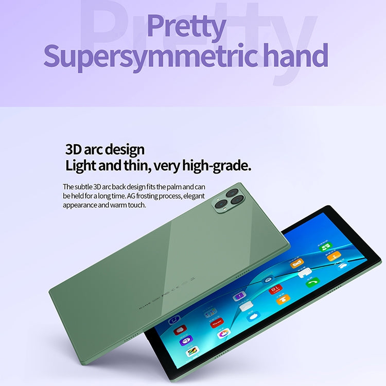 BDF P50 4G LTE Tablet PC, 10.1 inch, 8GB+128GB, Android 12.0 MTK6762 Octa Core, Support Dual SIM & Bluetooth & WiFi, EU Plug(Green) - BDF by BDF | Online Shopping South Africa | PMC Jewellery