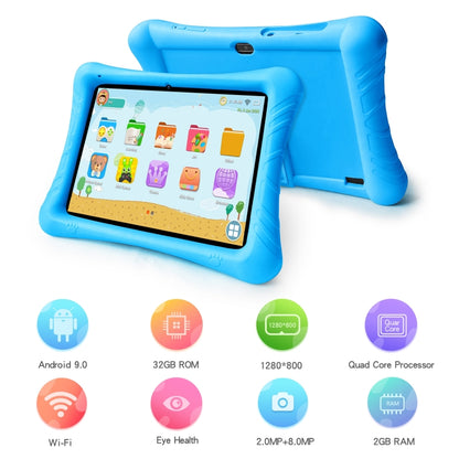 Qunyico Y10 Kids Tablet PC, 10.1 inch, 2GB+32GB, Android 10 Allwinner A100 Quad Core CPU, Support 2.4G WiFi / Bluetooth, Global Version with Google Play, US Plug (Blue) -  by PMC Jewellery | Online Shopping South Africa | PMC Jewellery