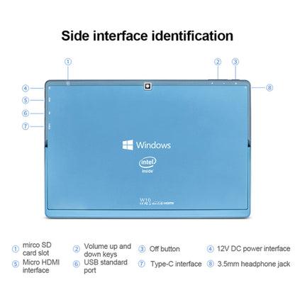 W10 2 in 1 Tablet PC, 10.1 inch, 6GB+64GB, Windows 10 System, Intel Gemini Lake N4120 Quad Core up to 2.6GHz, with Keyboard & Stylus Pen, Support Dual Band WiFi & Bluetooth & TF Card & HDMI, US Plug - Other by PMC Jewellery | Online Shopping South Africa | PMC Jewellery